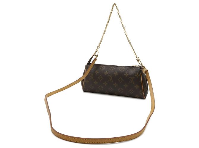 Pochette Louis Vuitton Monogram Eva Marrone - vista 3