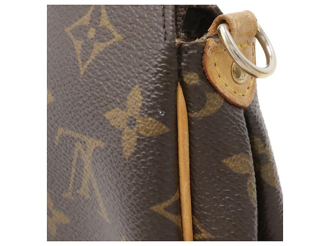 Pochette Louis Vuitton Monogram Eva Marrone - vista 5
