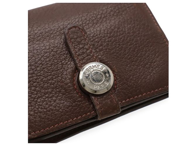 Cartera de tarjetas/Monedero Dogon Hermès Castaño - vista 5