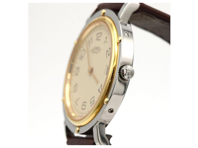 Relógio Hermès Clipper Combination SSxGP Quartz - vista 3