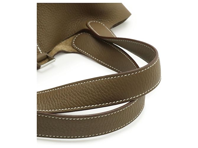 Hermès Borsa Tote Hermes Picotin Lock MM Taupe - vista 5