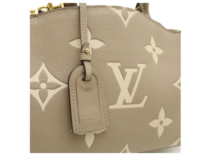 Borsa Louis Vuitton Monogram Empreinte Petit Palais PM Beige Grigio - vista 10