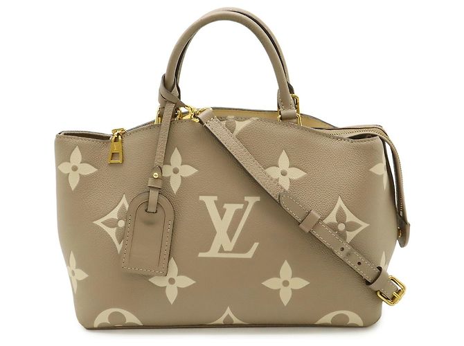 Borsa Louis Vuitton Monogram Empreinte Petit Palais PM Beige Grigio - vista 2