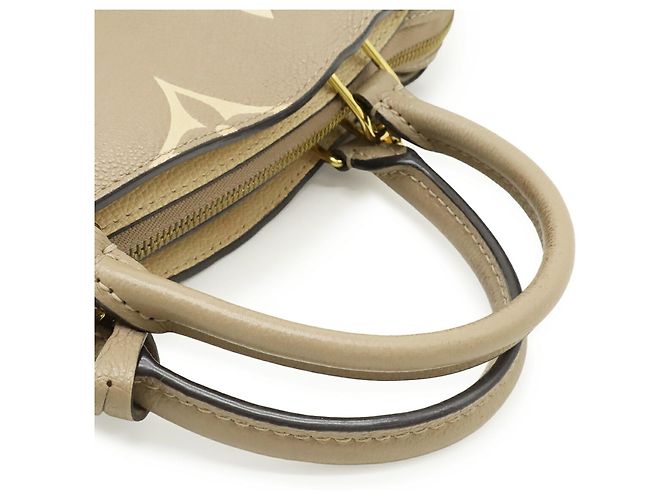 Borsa Louis Vuitton Monogram Empreinte Petit Palais PM Beige Grigio - vista 5