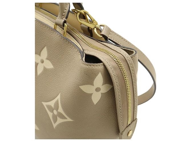 Borsa Louis Vuitton Monogram Empreinte Petit Palais PM Beige Grigio - vista 8