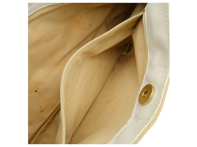 Borsa a Spalla con Catena Chanel Coco Mark Bianco Beige - vista 8