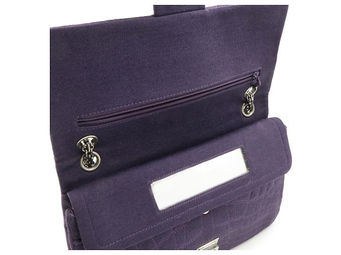 Borsa a Spalla Chanel 2.55 Purple Porpora - vista 7
