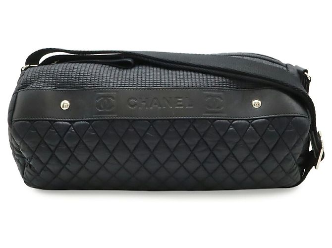 Borsa a tracolla Chanel Sport Line in nylon trapuntato Nero - vista 2