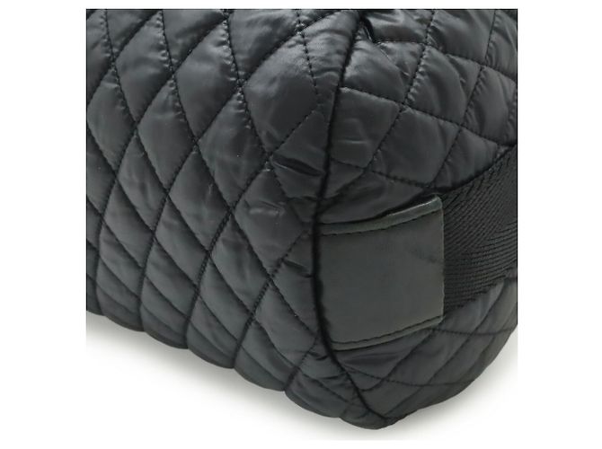 Borsa a tracolla Chanel Sport Line in nylon trapuntato Nero - vista 4