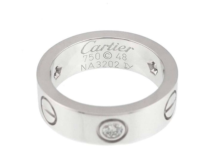 Bague Love de Cartier en or blanc 18K Doré - vue 2