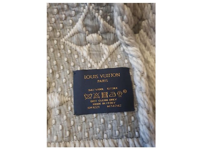 Sciarpa Louis Vuitton Logomania Monogram - Grigio - vista 5