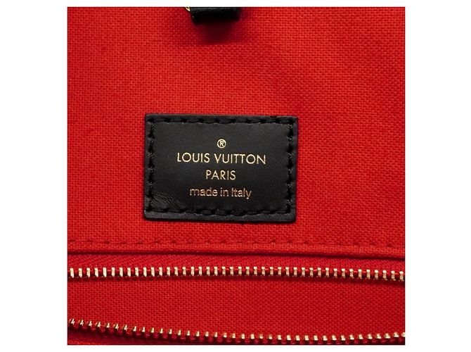 Borsa Tote Louis Vuitton Monogram Reverse Giant OnTheGo MM Marrone - vista 5