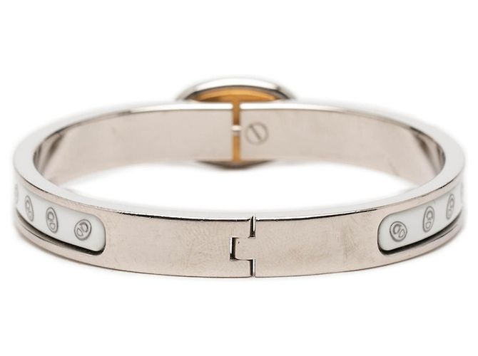 Hermès Bracciale Hermes Chaine d'Ancre Mini Click PM Argento Bianco D'oro - vista 3