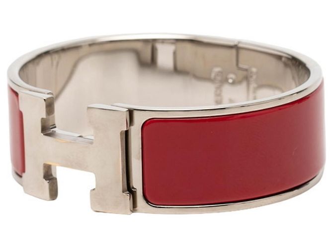 Hermès Bracciale rigido Hermes Clic Clac H PM Argento Rosso - vista 2