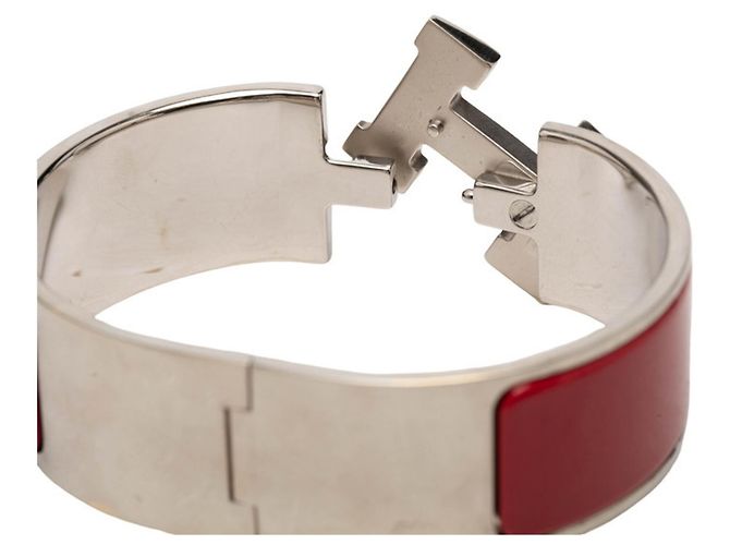 Hermès Bracciale rigido Hermes Clic Clac H PM Argento Rosso - vista 4