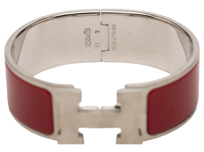 Hermès Bracciale rigido Hermes Clic Clac H PM Argento Rosso - vista 5