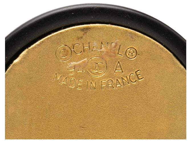 Orecchini a clip Chanel Mademoiselle Vintage Nero D'oro - vista 3