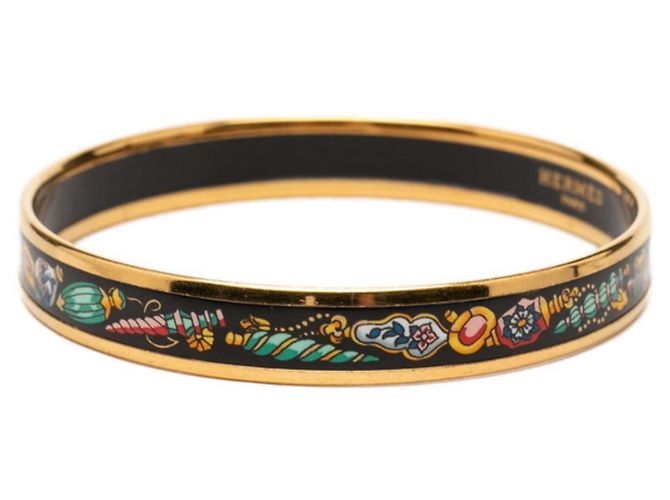 Hermès Hermes Email Cloisonné Armreif PM Mehrfarben Golden - Ansicht 2
