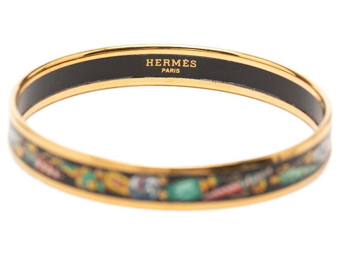 Hermès Hermes Email Cloisonné Armreif PM Mehrfarben Golden - Ansicht 5