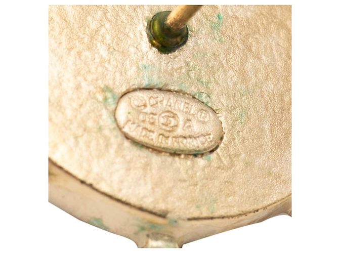Orecchini a lobo Chanel Coco Mark placcati oro e strass D'oro - vista 5