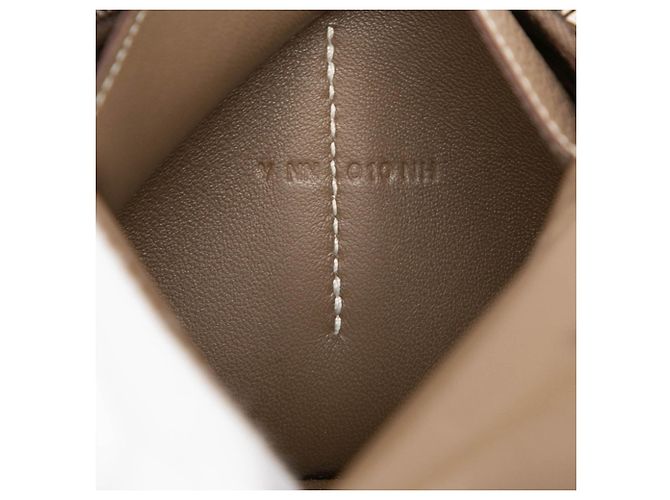 Hermès Cartera compacta de dos pliegues Dogon Hermes Gris Gris pardo - vista 7