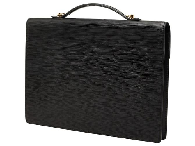 Borsa Business Louis Vuitton Epi Portedocuments Bandoulière Nero - vista 2