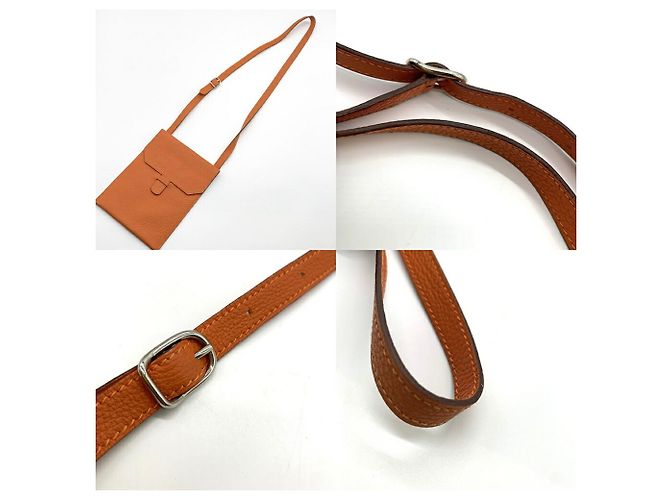 Borsa a tracolla Hermès Amelie in pelle Togo Arancione - vista 5
