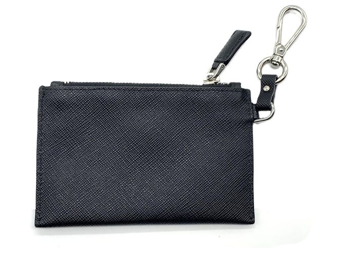 Monedero/Tarjetero Saffiano de Prada en negro - vista 2