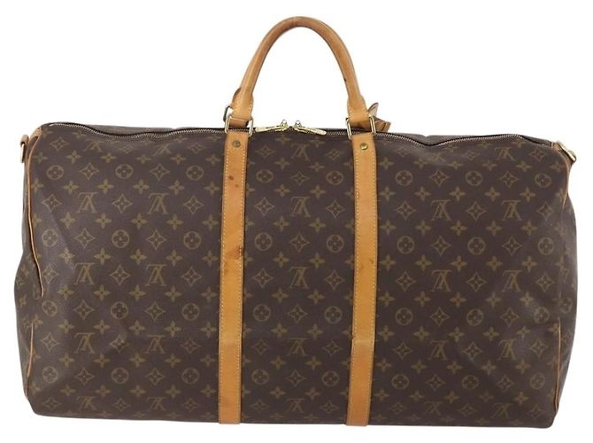 Louis Vuitton Keepall Bandouliere Monogram Canvas 60 Marrone - vista 2