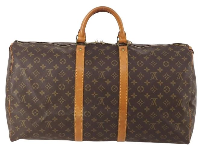 Louis Vuitton Keepall Monogram Canvas 55 Castaño - vista 2