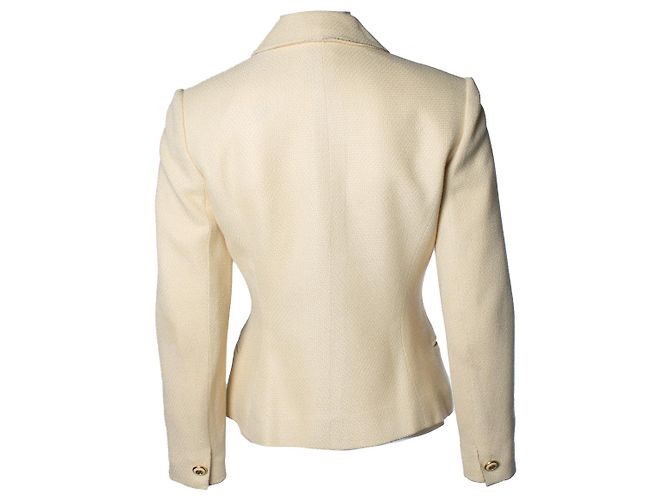 Céline Celine, blazer de tweed amarillo - vista 2