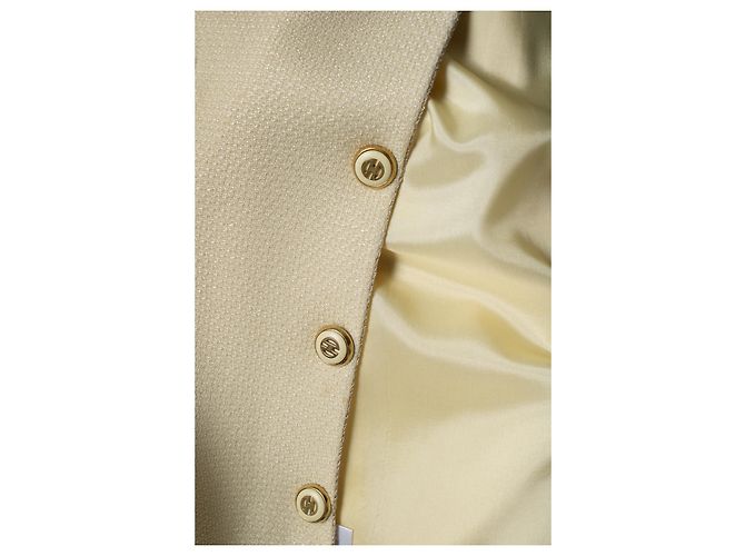Céline Celine, blazer de tweed amarillo - vista 7