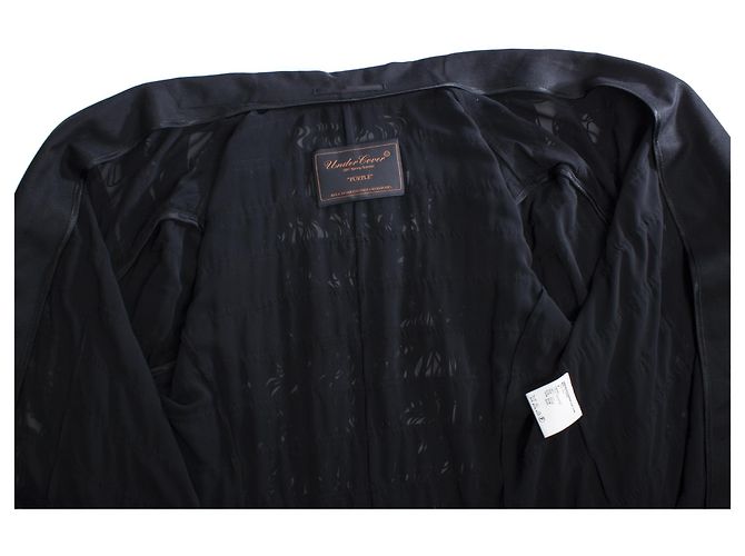 Giacca semi-trasparente Undercover con frange. Nero - vista 5