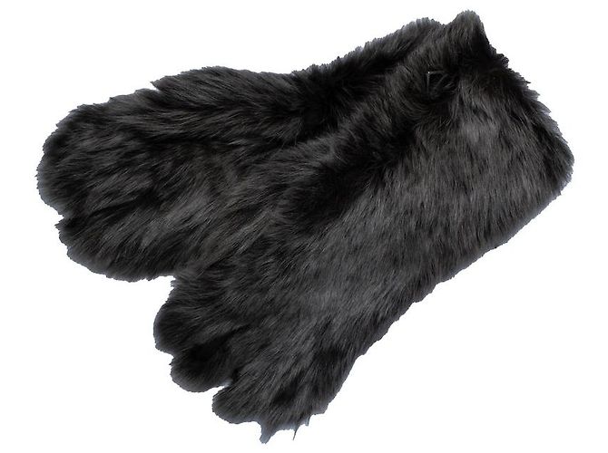 Bottega Veneta, Shearling-Handschuhe grau - Ansicht 3