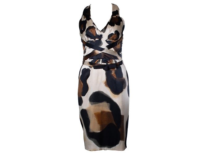 Versace, vestido de seda estampado con bolero Multicolor - vista 2