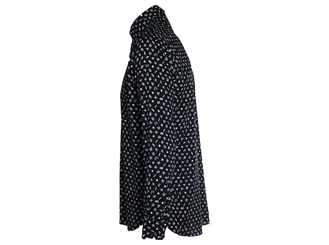 Saint Laurent, camicia Constellation in bianco e nero - vista 2