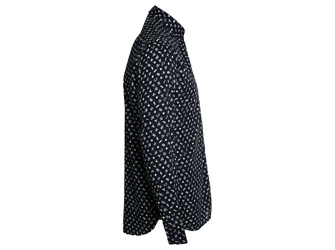 Saint Laurent, camicia Constellation in bianco e nero - vista 4