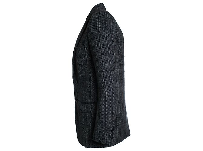 Saint Laurent, Tweed-Blazer in Schwarz-Weiß 2019 Mehrfarben - Ansicht 2