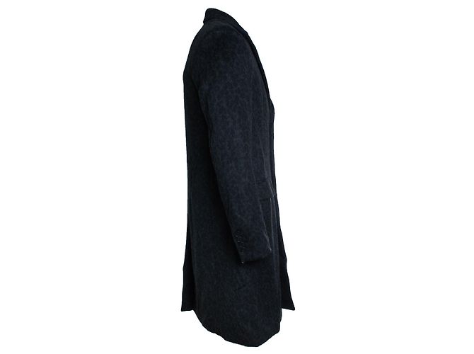 Givenchy, Grey wool melange single breasted coat - view 3
