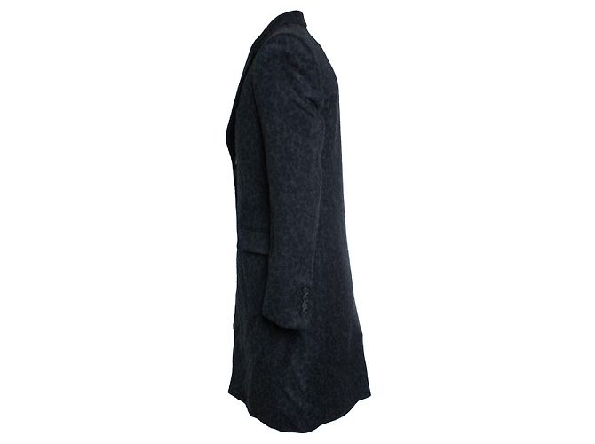 Givenchy, Grey wool melange single breasted coat - view 4