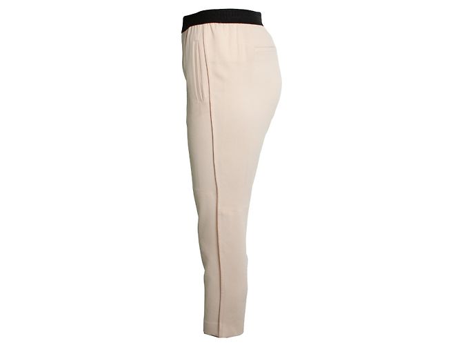 Maje, Hose in Praline-Rosa mit schwarzem Taillengürtel Pink - Ansicht 2