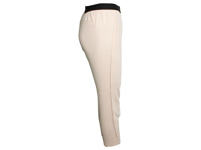 Maje, Hose in Praline-Rosa mit schwarzem Taillengürtel Pink - Ansicht 4