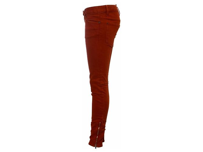 Dsquared2, vaqueros biker naranja/rojo con herrajes plateados en talla IT40/S. Multicolor - vista 2