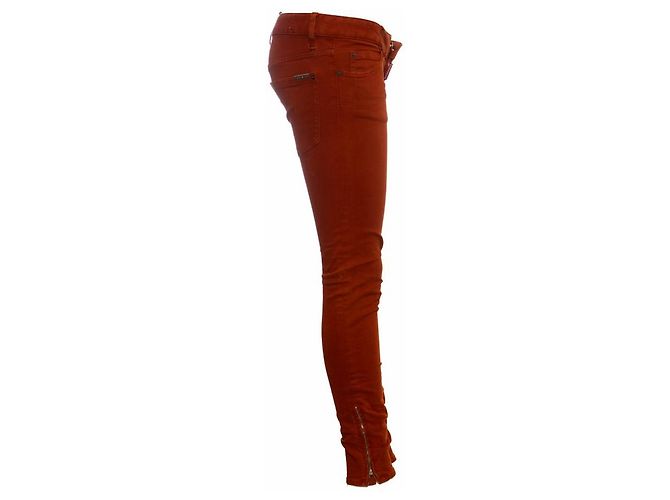 Dsquared2, vaqueros biker naranja/rojo con herrajes plateados en talla IT40/S. Multicolor - vista 4