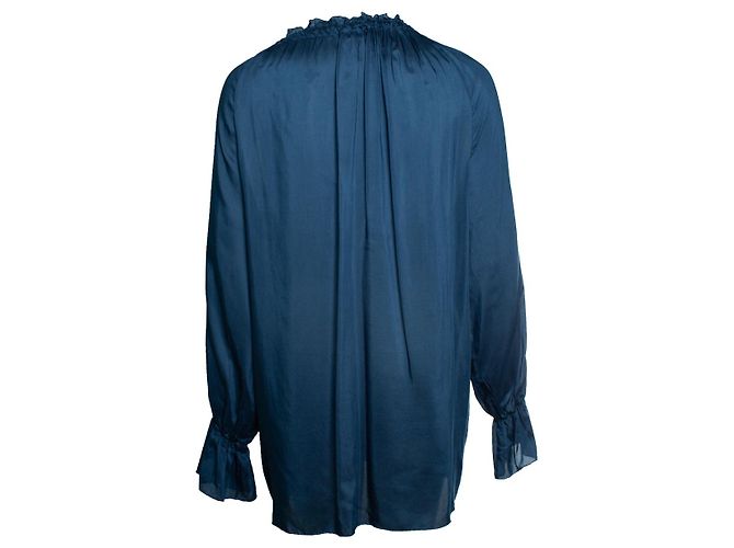 The Row, camicetta blu con fiocco - vista 3