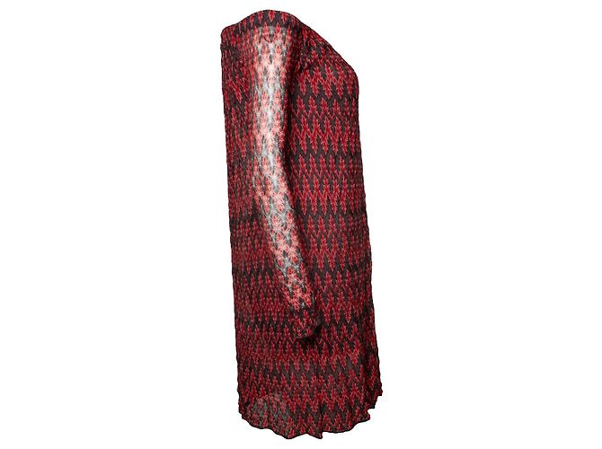 Missoni, abito zig zag rosso, rosa e grigio Multicolore - vista 4