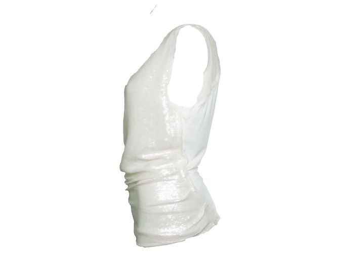 Donna Karan, top sin mangas con lentejuelas Blanco - vista 2