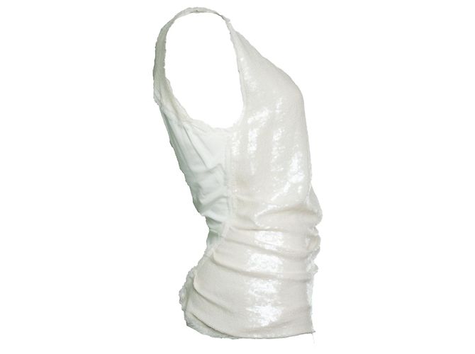 Donna Karan, top sin mangas con lentejuelas Blanco - vista 4