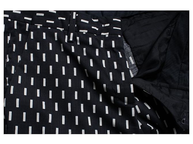 Prada, pantalone con stampa grafica nera Multicolore - vista 7