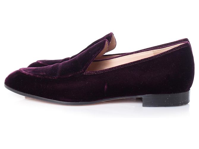 Gianvito Rossi, mocassini in velluto marcel bordeaux. Rosso Bordò - vista 2